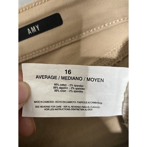 Bandolino Womens Amy Pants Modern Straight Leg Tan Tummy Slimming Comfort Sz 16 - Picture 8 of 13